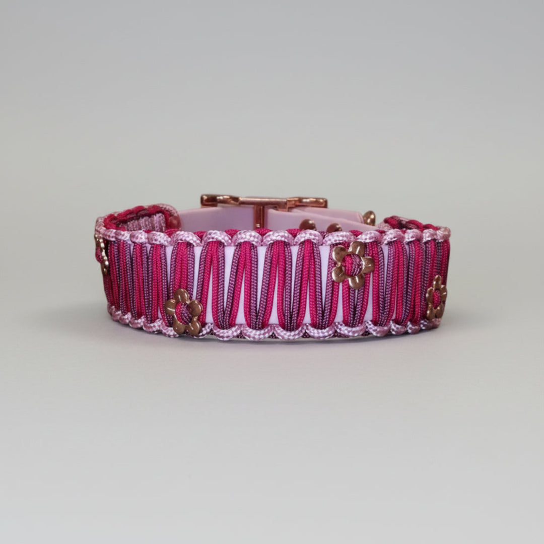 Biothane Paracord Rosegold blumen