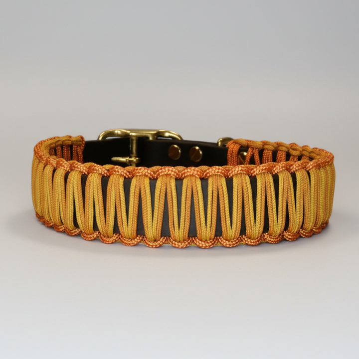 Hundehalsband Biothane Paracord Braun