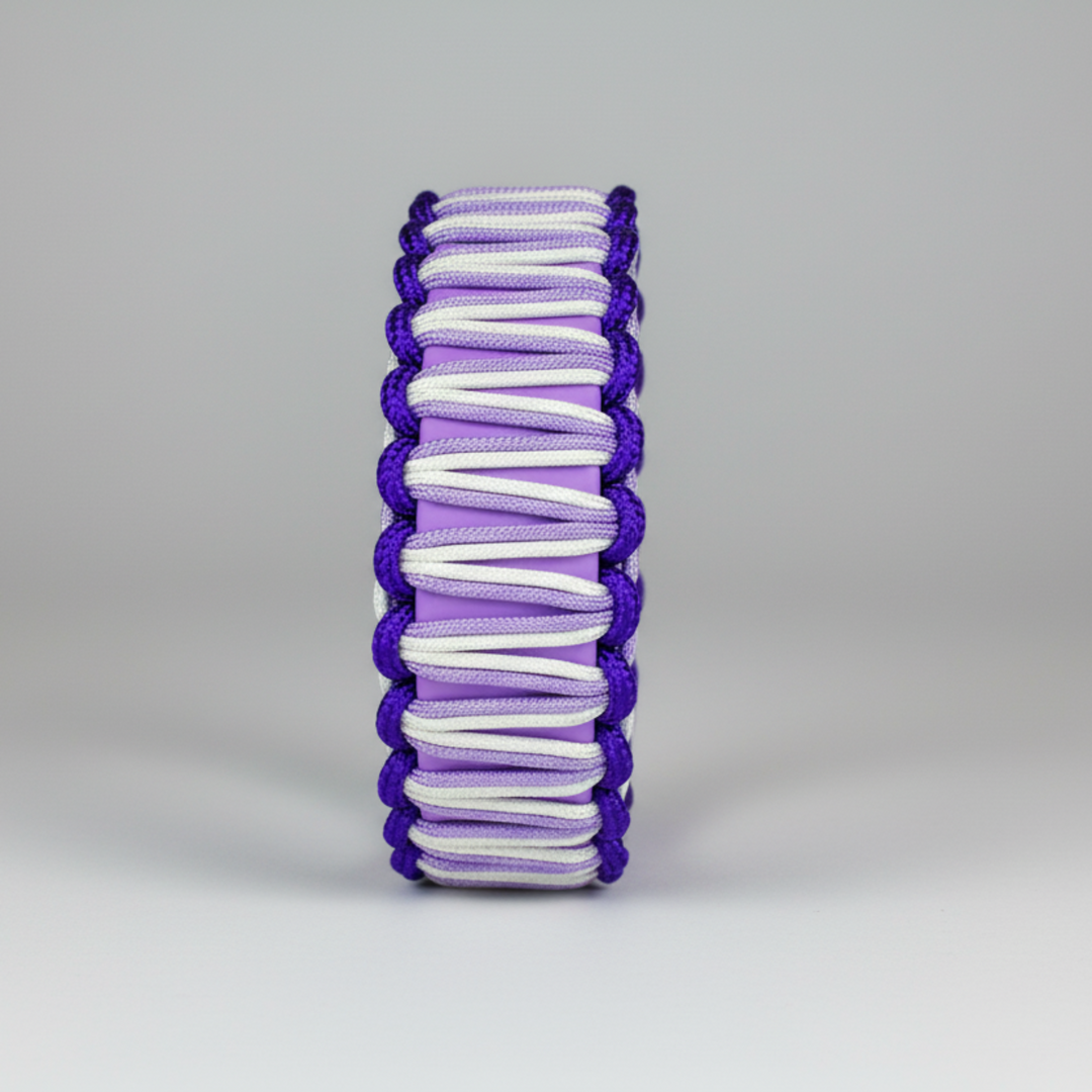 Hundehalsband Biothane Paracord Orchidee verstellbar