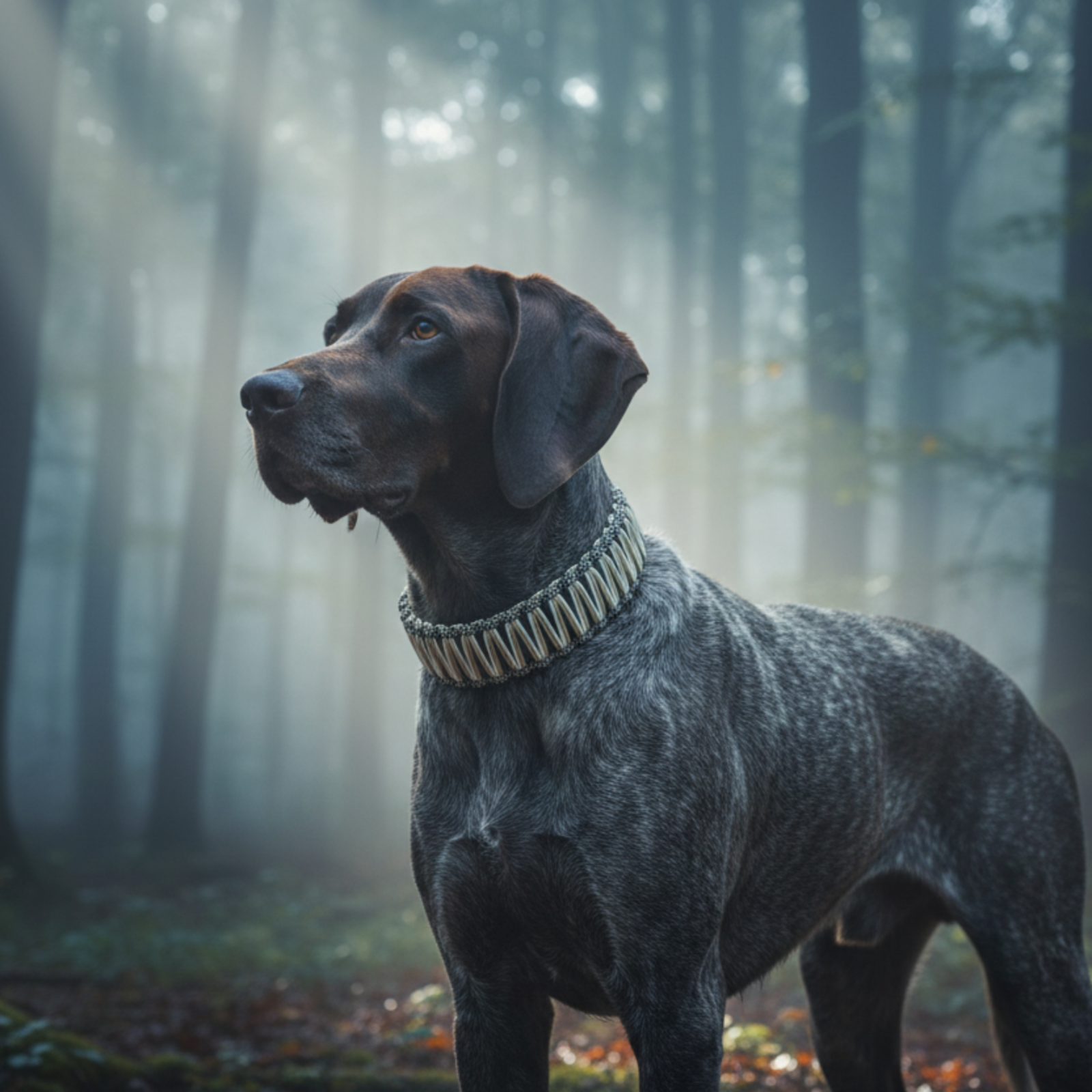 Hundehalsband Biothane Paracord schwarz