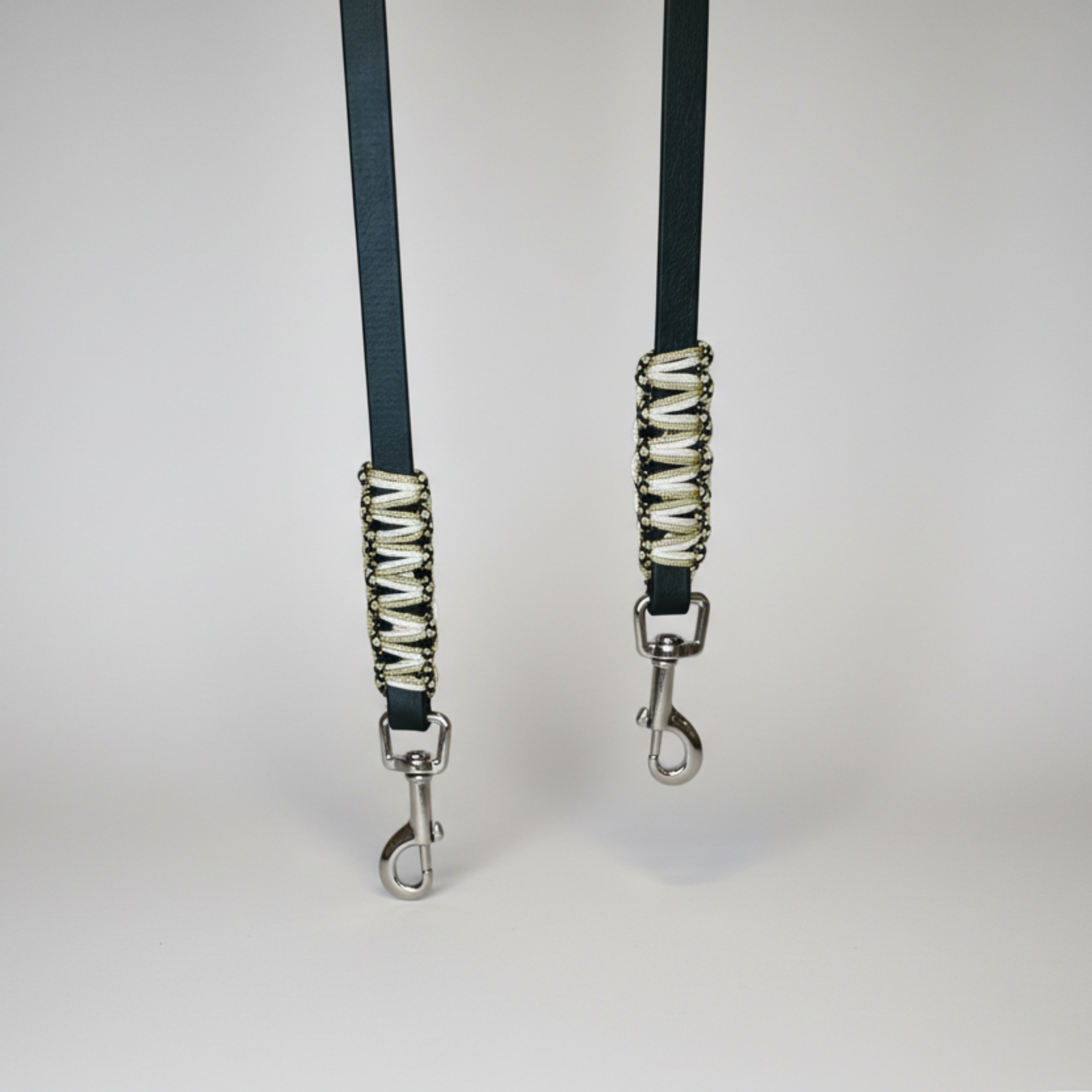 Leine Biothane schwarz handarbeit silber premium