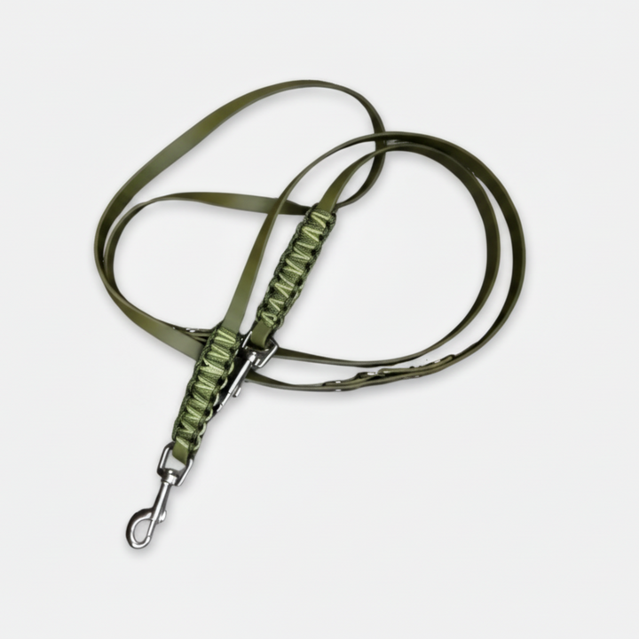 Biothane Paracord oliv leine handgemacht 