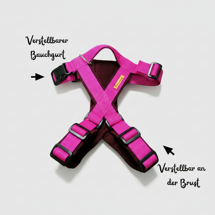 Welpengeschirr verstellbar handgemacht auf maß details