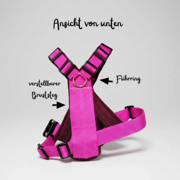 Welpengeschirr verstellbar handgemacht nach wunsch detailansichtt